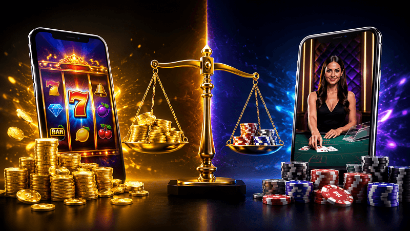Which Pays More in 2026 Mobile Gambling Slots or Live Dealer Games
